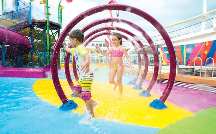 Children enjoying Royal Caribbean's Splashaway Bay